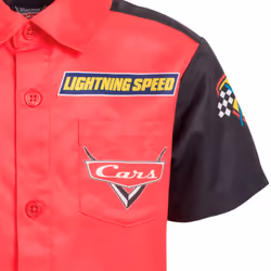 Disney Pixar Cars Lightning McQueen Toddler Boys Hawaiian Button Down