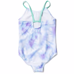 Disney Princess Ariel Big Girls One Piece Bathing Suit Tie Dye Blue 10