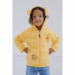 Disney Winnie the Pooh Toddler Boys Zip Up Hoodie Yellow 5T
