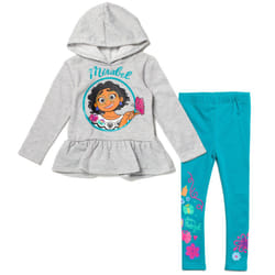 Disney Encanto Mirabel Toddler Girls Fashion Pullover Peplum Fleece Ho
