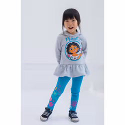 Disney Encanto Mirabel Toddler Girls Fashion Pullover Peplum Fleece Ho