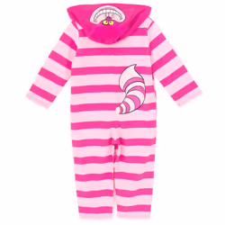 Disney Alice in Wonderland Cheshire Cat Big Boys Zip Up Coverall Tail Pink 10-12
