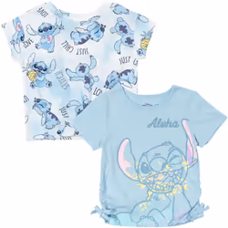 Disney Lilo & Stitch Little Girls 2 Pack T-Shirts Tie Dye Blue 6