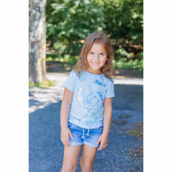 Disney Lilo & Stitch Little Girls 2 Pack T-Shirts Tie Dye Blue 6