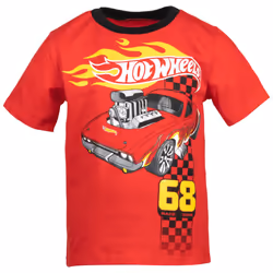 Hot Wheels Little Boys Graphic T-Shirt & Mesh Shorts Set Black/Red 7-8