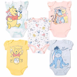 Disney Tigger Winnie the Pooh Eeyore Infant Baby Girls 5 Pack Cuddly B