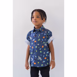 Disney Pixar Toy Story Buzz Lightyear Toddler Boys Button Down Dress S