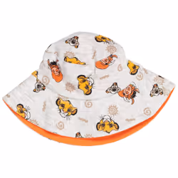 Disney Lion King Simba Timon Pumbaa Newborn Baby Boys Romper and Bucket Sun Hat Gray Newborn