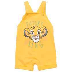 Disney Lion King Simba Baby Boys 3 Piece Outfit Set: Overalls T-Shirt Hat 18 Months
