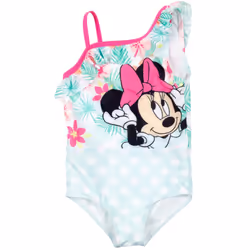 Disney Minnie Mouse Toddler Girls One Piece Bathing Suit Floral Polka
