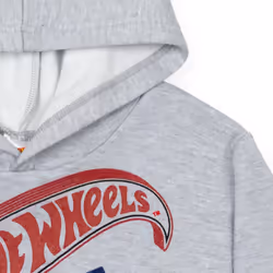 Hot Wheels Big Boys Fleece Pullover Hoodie Heather Grey 18-20