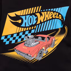 Hot Wheels Big Boys Fleece Hoodie Black 18-20