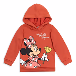 Disney Minnie Mouse Little Girls Fleece Pullover Hoodie Red 6X