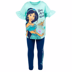 Disney Princess Jasmine Little Girls T-Shirt and Leggings Outfit Set G