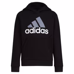 adidas Boys' Long Sleeve Fleece Pullover Hoodie  Black  X-Large (18/20