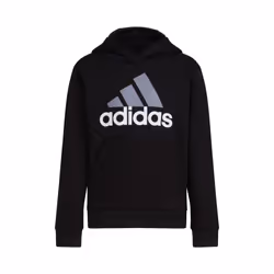 adidas Boys' Long Sleeve Fleece Pullover Hoodie  Black  X-Large (18/20