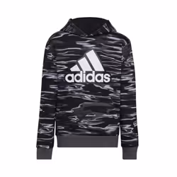 adidas Boys' Long Sleeve Camo Print Hoodie  Black  4