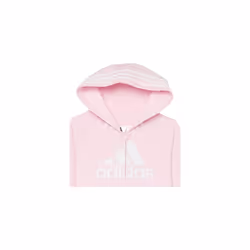 adidas Baby Girls Long Sleeve Full-Zip Hooded Onesie Jumpsuit Hoodie  Clear Pink  12 Months