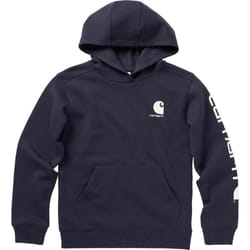 Carhartt Boys' Long Sleeve Hooded Sweatshirt  Navy Blazer  Medium 10/12
