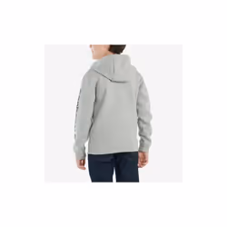 Carhartt Boys' Long Sleeve Hooded Sweatshirt  Grey Heather  Small (8/1