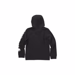 Carhartt Boys' Long Sleeve Hooded Sweatshirt  Caviar Black  Medium (10