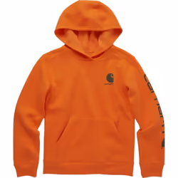 Carhartt Boys' Long Sleeve Hooded Sweatshirt Exotic Orange 5