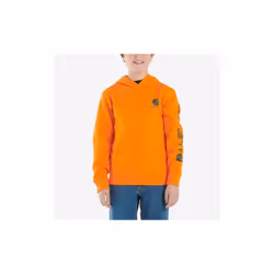 Carhartt Boys' Long Sleeve Hooded Sweatshirt  Exotic Orange  6