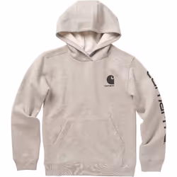 Carhartt Boys' Long Sleeve Hooded Sweatshirt  Grey Heather  5