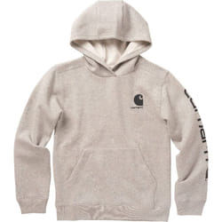 Carhartt Boys' Long Sleeve Hooded Sweatshirt  Grey Heather  7