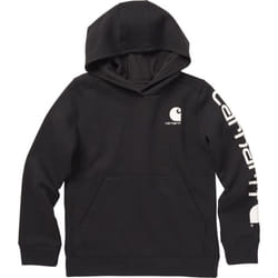 Carhartt Boys' Long Sleeve Hooded Sweatshirt  Caviar Black  7