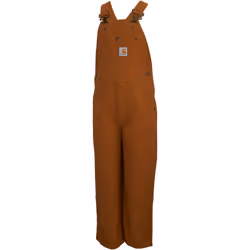 Carhartt Boys Canvas Bib Overalls (Lined and Unlined) Carhartt Brown
