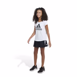 adidas Girls' Big Sport Skort  Black  L (14)