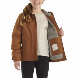 Carhartt Girls' Big Sherpa Lined Jacket Coat  Brown