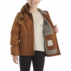 Carhartt Girls' Big Sherpa Lined Jacket Coat  Brown