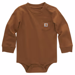 Carhartt Long-Sleeve Pocket Bodysuit Carhartt Brown 18 Months