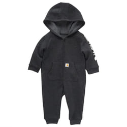 Carhartt Boys Long-Sleeve Zip-Front Hooded Coverall  Caviar Black Heat