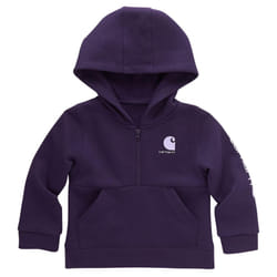 Carhartt Girls' Long-Sleeve Half-Zip Hooded Sweatshirt Crown Jewel