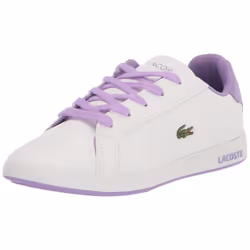 Lacoste Baby Graduate Sneaker  WHT/PURP  9 US Unisex Infant