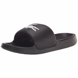 Lacoste Men's Croco 1.0 Slide Sandal Black/White 11