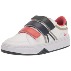 Lacoste L001 Sneaker White/Dark Green 5 US Unisex Big Kid