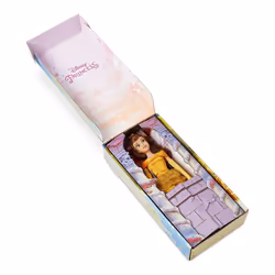 Disney Store Official Princess Classic Doll (Belle from Beauty and The Beast)  11 Inches  Includes Brush with Molded Details  Posable Toy in