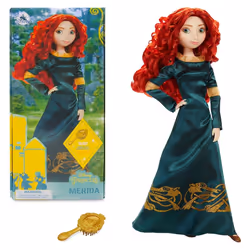 Disney Store Official Princess Classic Doll (Merida) 11 Inches Includes Brush with Molded Details Fully Posable Toy in Cla ...