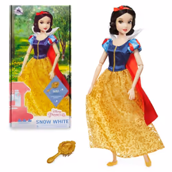 Disney Store Official Princess Classic Doll Snow White 11 Inches Includes Brush with Molded Details Fully Posable Toy in C ...