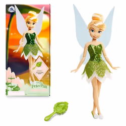 Disney Store Official Tinkerbell Classic Doll for Kids Peter Pan 10 Inches Includes Brush with Molded Details Fully Posab ...