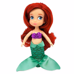 Disney Store Official Ariel Animators' Collection Mini Doll Play Set - The Little Mermaid - 5 Inches | Authentic Store Toy Figure | Includes Undersea