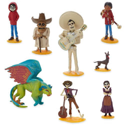 Disney Coco Deluxe Figure Play Set - Includes 10 Highly Detailed Toy Figures of Beloved Characters - Perfect for Imaginative Play and Collecting - Gre