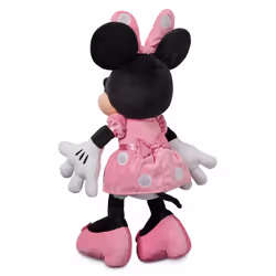 Disney Minnie Mouse Medium 17 3/4"""" Plush Toy in Pink Polka Dot Dress