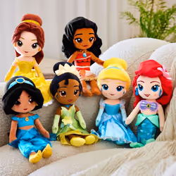 Disney Store Official Princess Plush Doll (Cinderella from Sleeping Beauty) Medium 14 Inches  Princess Dolls with Embroidered Features  Plus