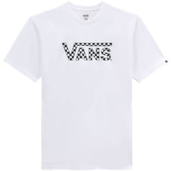 Vans Mens Checkered Short Sleeve Crew Neck Cotton T-Shirt Top Tee - S, White/Black