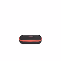 Oval Single Pencil case, 22 cm, Kontrast Violet Red (Black)